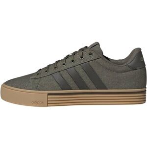 adidas Men's Olive Canvas Low-Top Sneakers with Gum Sole